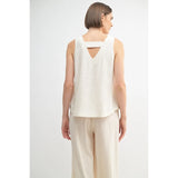 Leanne Back V Cut Sleeveless Top