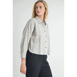 Grace Striped Crop Button Down