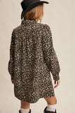 Leopard Denim Shirt Dress