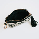 Paris Woven Checkered Card Wallet