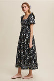 Melody Floral Print Ruffle Detail Maxi Dress