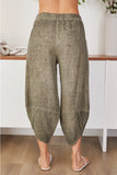 Antique Wash Linen Box Pocket Pants
