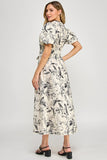 Julie Puff Sleeve Floral Maxi Dress
