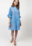 Embroidered Fit & Flair Dress