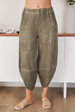 Antique Wash Linen Box Pocket Pants