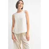 Leanne Back V Cut Sleeveless Top