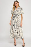 Julie Puff Sleeve Floral Maxi Dress