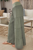 Linen Tiered Palazzo Pants