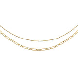 Paperclip Layered Choker