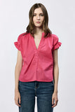 Julia V Neck Relaxed Fit S/S Top