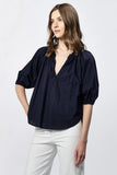Costa 3/4 Sleeve Relaxed Fit Blouse