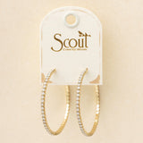 Sparkle & Shine Large Rhinestone Hoop Earrings