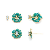 Sparkle & Shine Small Enamel Flower Earrings
