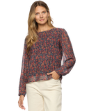 Britt Long Sleeve Pin Tuck Blouse