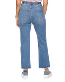 Cecilia High Rise Flower Stud Straight Jean