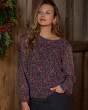 Britt Long Sleeve Pin Tuck Blouse