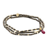 Teardrop Stone Wrap Bracelet/Necklace