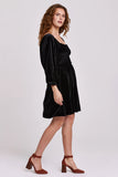 Irena Velvet Smocked Bodice Dress