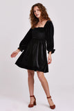 Irena Velvet Smocked Bodice Dress