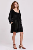 Irena Velvet Smocked Bodice Dress