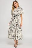 Julie Puff Sleeve Floral Maxi Dress