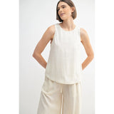 Leanne Back V Cut Sleeveless Top