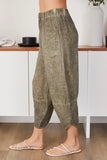 Antique Wash Linen Box Pocket Pants