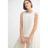 Leanne Back V Cut Sleeveless Top