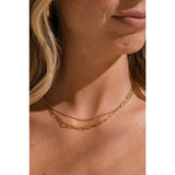 Paperclip Layered Choker