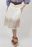 Border Block Print Skirt