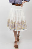 Border Block Print Skirt