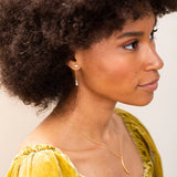 Stone Meteor Thread/Jacket Earring