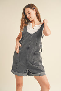 Grace Denim Cuffed Romper