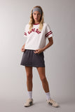 'GAME DAY' Contrast Crop Tee