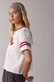 'GAME DAY' Contrast Crop Tee