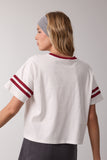 'GAME DAY' Contrast Crop Tee