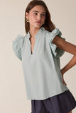 Allegra Ruffle Sleeve Blouse