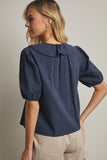 Linda Ruffled V Neck Blouse
