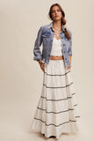 Diana Ruffle Hem Denim Jacket