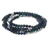 Azurite & Silver Stone Wrap