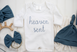 Heaven Sent Baby Boy Romper
