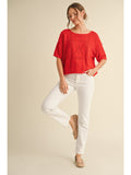 Amelia Lightweight Crochet Knit Top