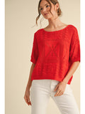 Amelia Lightweight Crochet Knit Top