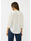 Sienna Pintuck & Lace Button Down
