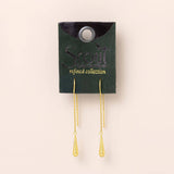 Gold Teardrop Threader