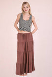 Lacey Striped Button Front Tank Top