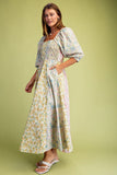 Clara Mixed Floral Midi Dress