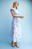 Alicia Floral Pleated Waist Shirt Dress