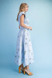 Alicia Floral Pleated Waist Shirt Dress