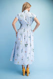 Alicia Floral Pleated Waist Shirt Dress